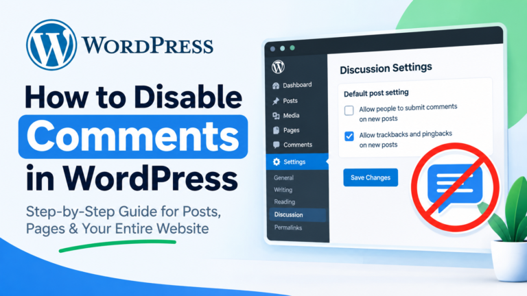 How to disable comments in WordPress