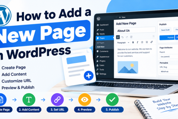 How to add a new page in WordPress