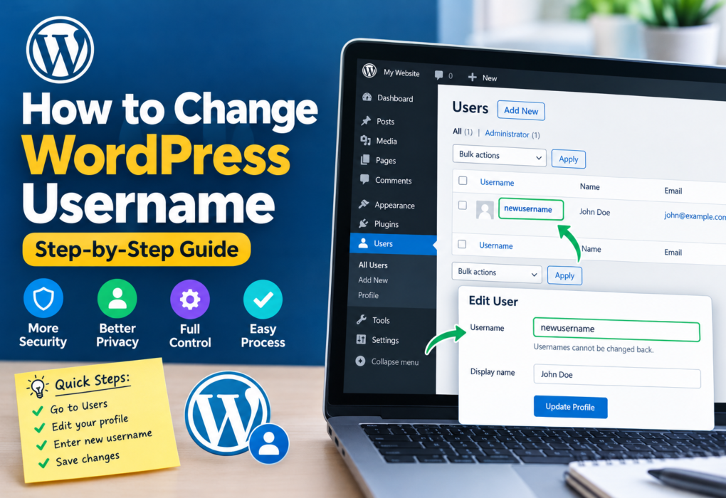 How to change WordPress username step by step