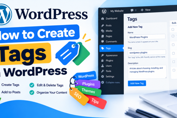 How to create tags in WordPress