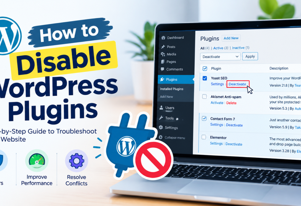 How to disable WordPress plugins from the dashboard