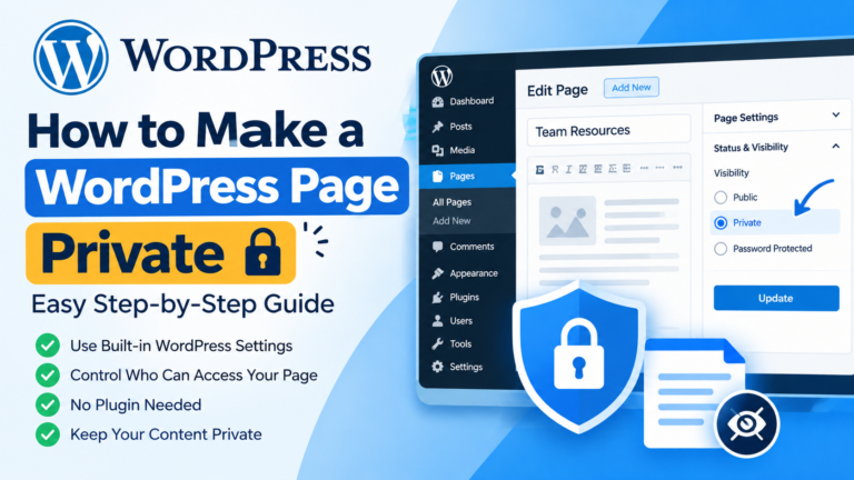 How to make a WordPress page private