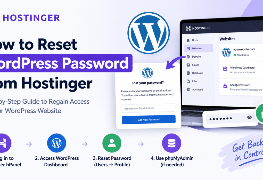 How to reset WordPress password from Hostinger using hPanel