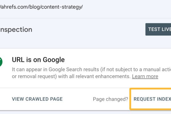 How to Request Indexing in Google Search Console